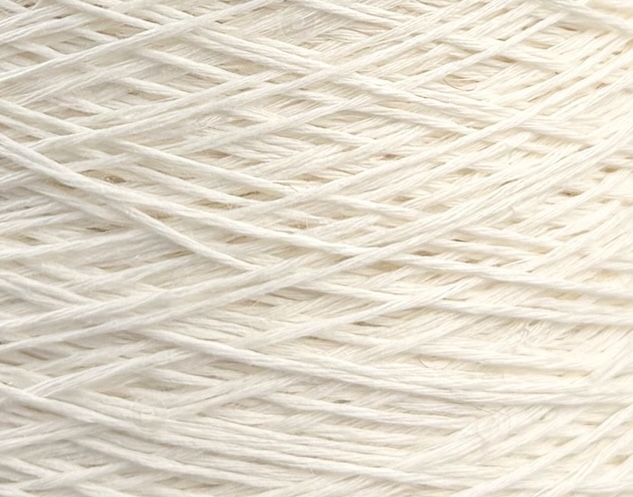 G&G Filati Art. Bellino 410m/100g – Fil de lin avec paillettes transparentes Blanc